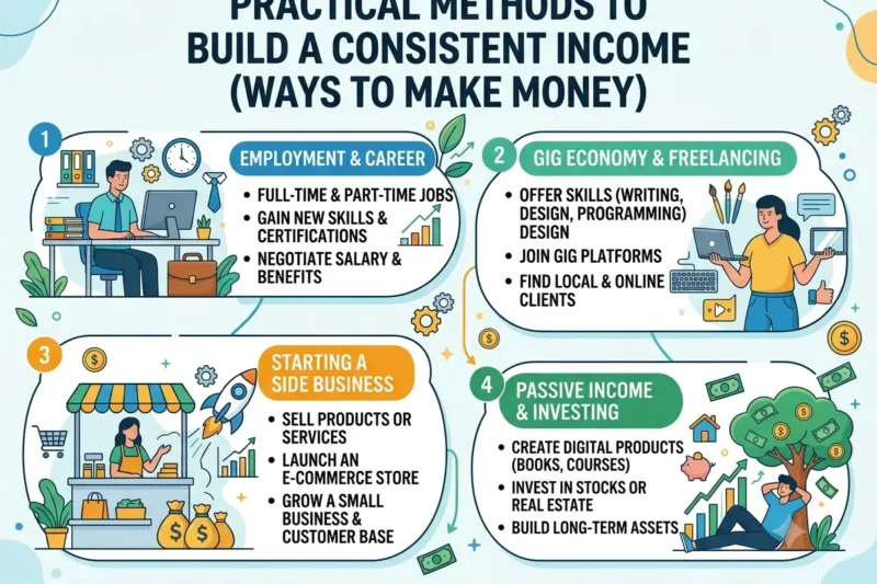 Practical Methods to Build a Consistent Income (Ways to Make Money)